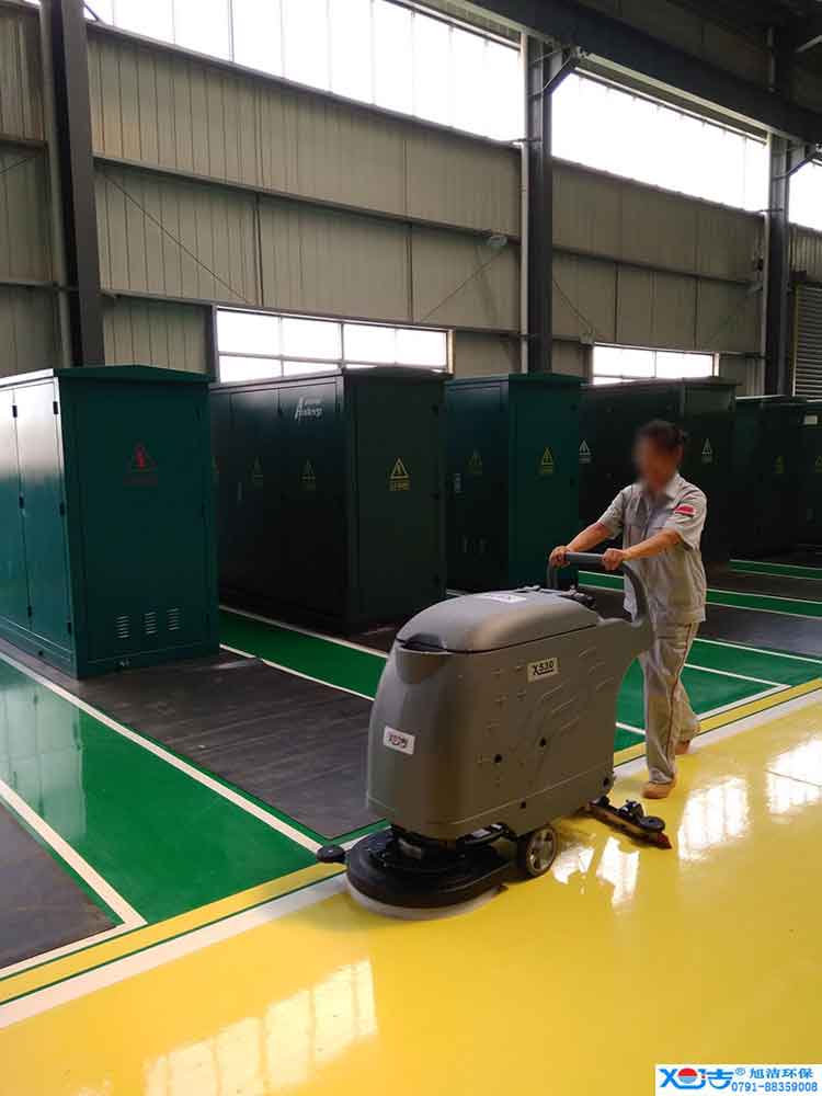 旭潔手推式多功能全自動(dòng)洗地機(jī)，工廠生產(chǎn)倉庫工業(yè)洗地機(jī)2